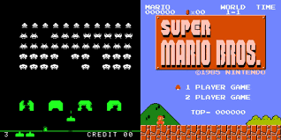 Retro Games Collage showing classic arcade and console games